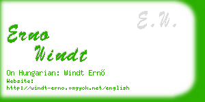 erno windt business card