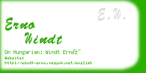 erno windt business card